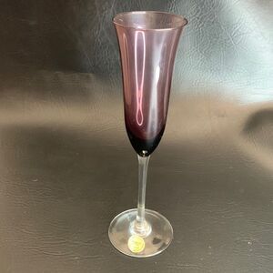 Block Crystal Hand Cut & Polished Mouth Blown Lead Free Purple Cranberry Pink